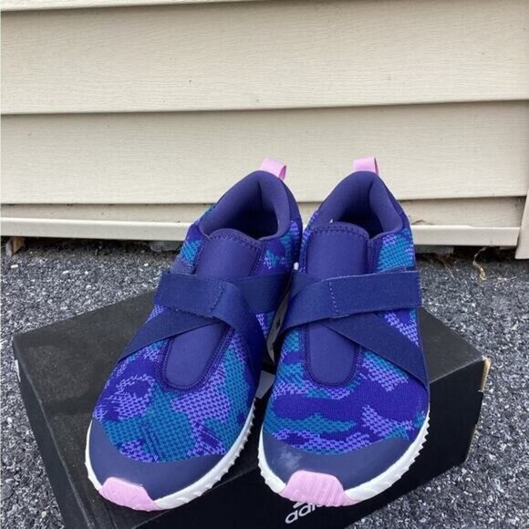 Acubi mermaidcore fairycore Adidas FortaRun X women’s Blue Camo Sneakers size 6 - Picture 3 of 6